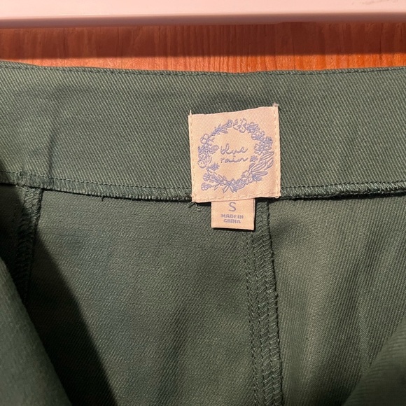 Blue Rain Women’s Dark Green Zip Up Mini Skirt Size Small - Picture 3 of 4